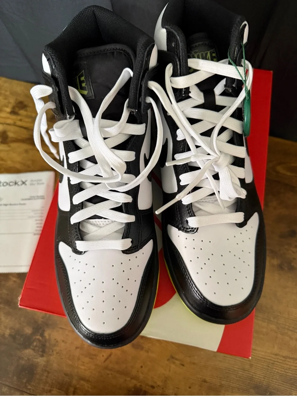 Nike Dunk Hi White Black Electric Panda New with Box